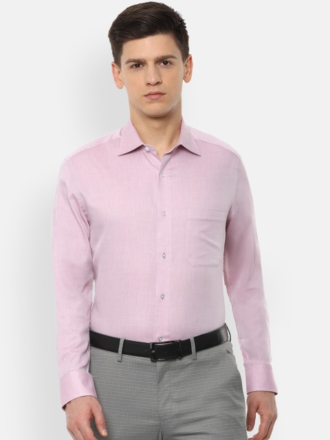 

Louis Philippe Men Pink Classic Fit Solid Formal Shirt