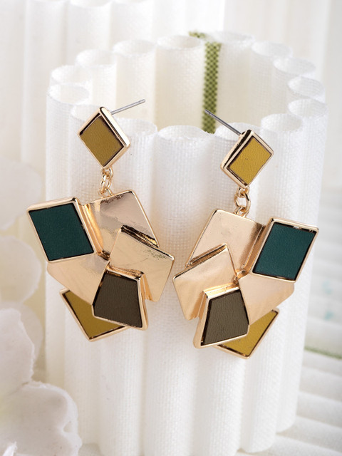 

CRZ Multicoloured Contemporary Drop Earrings, Multi