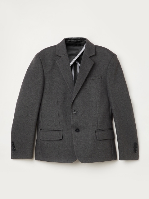 

Fame Forever by Lifestyle Boys Charcoal Grey Solid Single-Breasted Formal Blazer