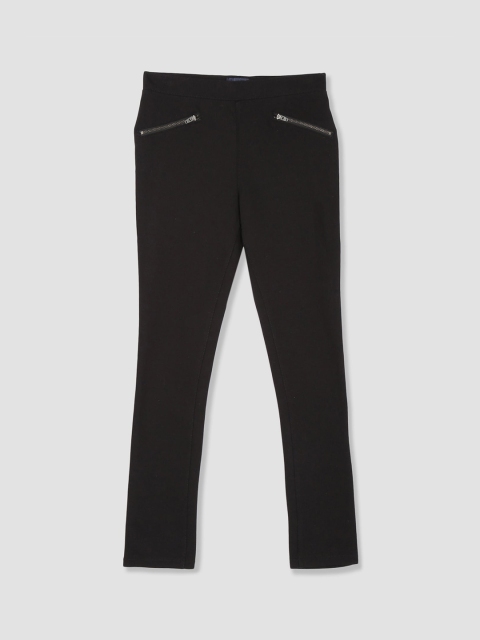 

The Childrens Place Girls Black Regular Fit Solid Treggings