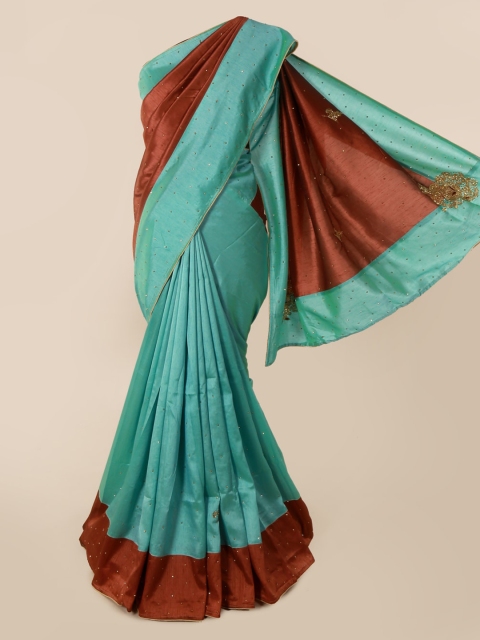 

Pothys Brown Solid Art Silk Saree