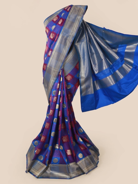

Pothys Blue & Magenta Art Silk Woven Design Saree