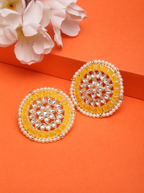 

Shining Diva Yellow Circular Studs