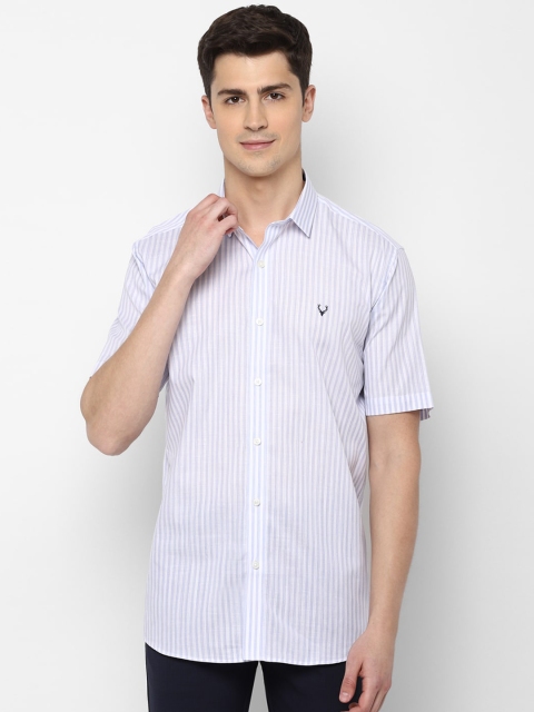 

Allen Solly Men White & Blue Slim Fit Striped Casual Shirt