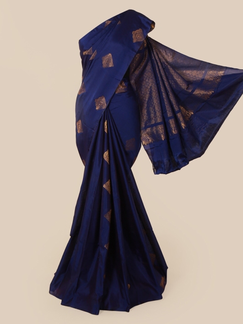 

Pothys Navy Blue & Bronze Woven Design Saree