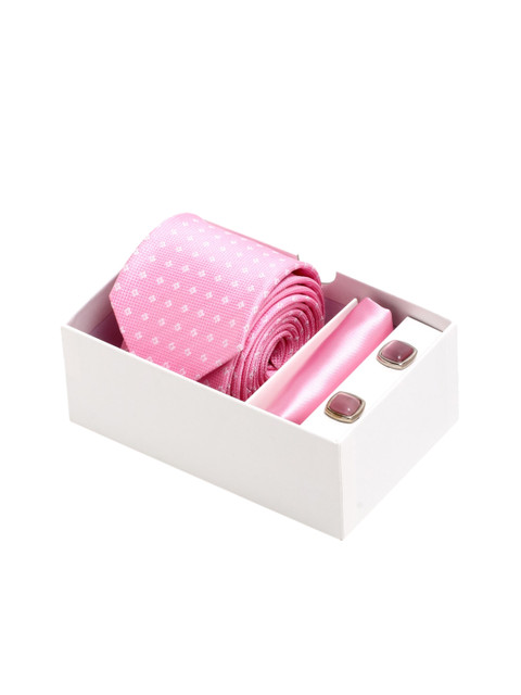 

Alvaro Castagnino Men Pink & Silver-Toned Accessory Gift Set
