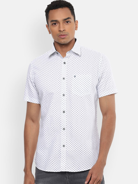 

Van Heusen Sport Men White & Black Slim Fit Printed Casual Shirt