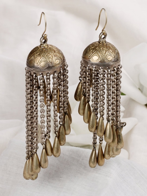 

SANGEETA BOOCHRA Gold-Toned Contemporary Drop Earrings