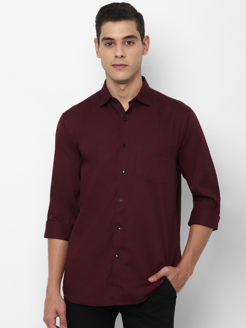 

Allen Solly Men Maroon Slim Fit Solid Casual Shirt