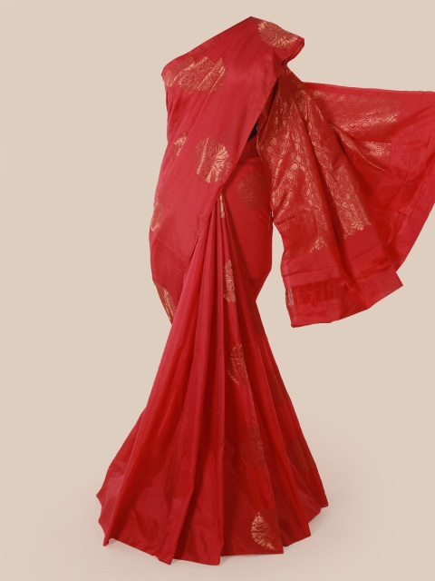 

Pothys Rust Red & Golden Woven Design Saree