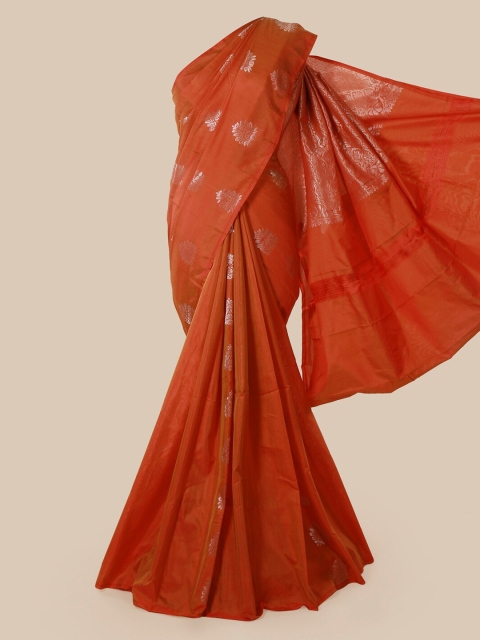 

Pothys Rust Orange & Golden Woven Design Saree