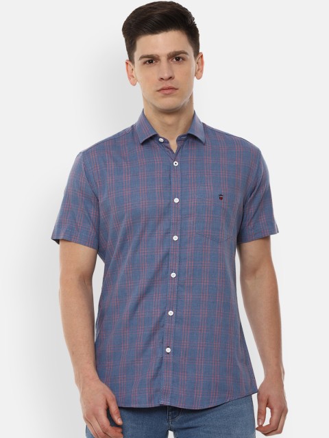 

Louis Philippe Sport Men Blue Slim Fit Checked Casual Shirt