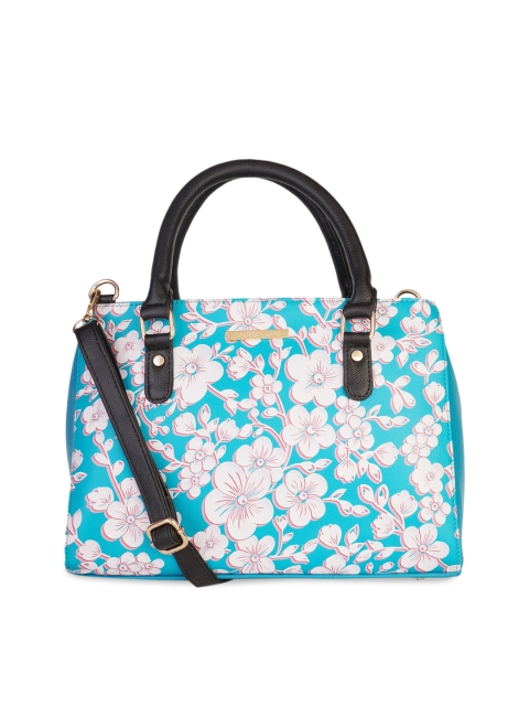 

Lapis O Lupo Women Turquoise Blue Printed Handheld Bag