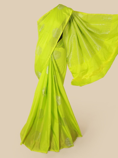 

Pothys Fluorescent Green Woven Design Saree