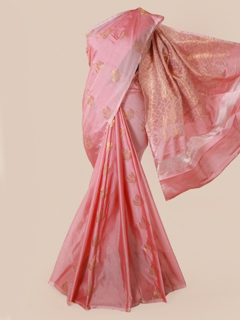 

Pothys Pink & Golden Woven Design Saree
