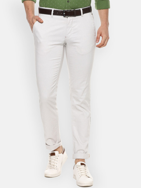 

Louis Philippe Sport Men White Slim Fit Solid Regular Trousers