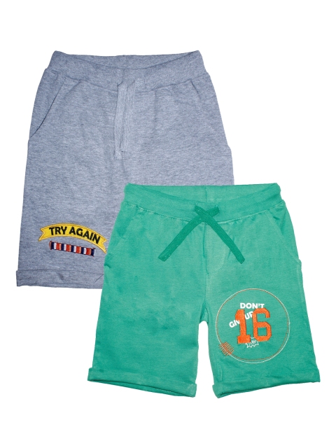 

KiddoPanti Boys Pack of 2 Regular Fit Shorts, Green