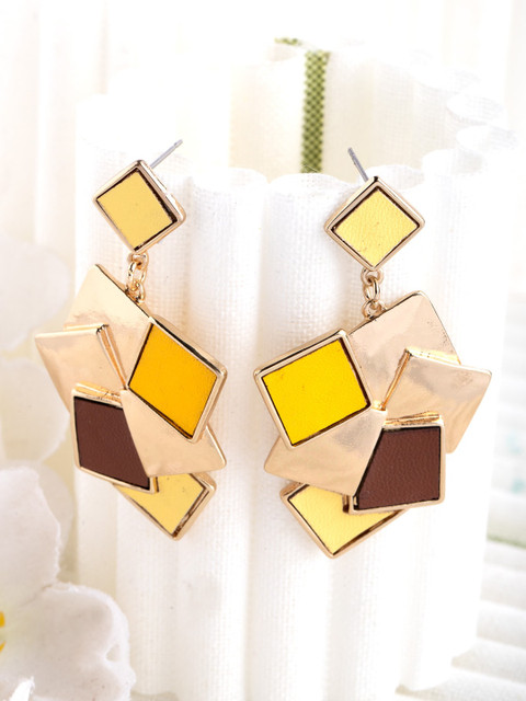 

CRZ Multicoloured Contemporary Drop Earrings, Multi