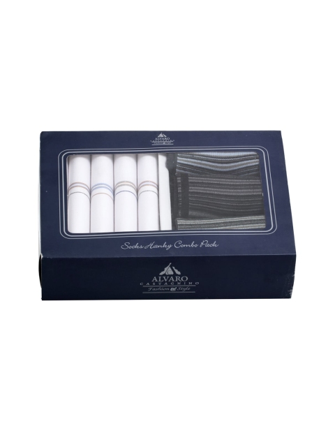 

Alvaro Castagnino Men Black & White Accessory Gift Set
