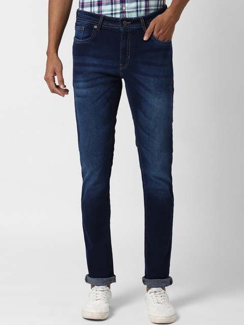 

Peter England Casuals Men Navy Blue Slim Fit Mid-Rise Clean Look Stretchable Jeans