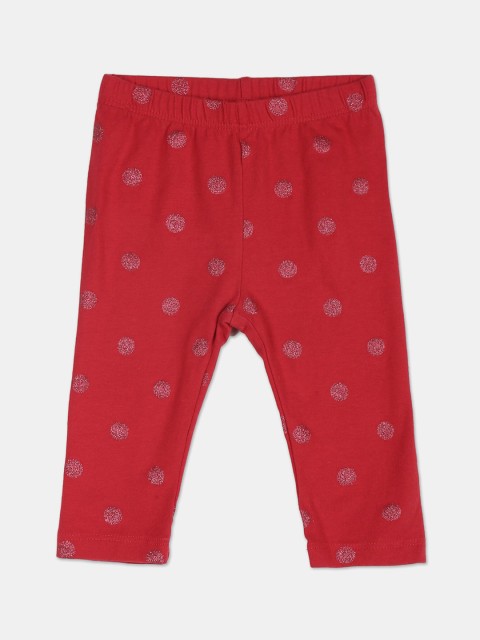 

GAP Baby Red Print Stretch Jersey Leggings