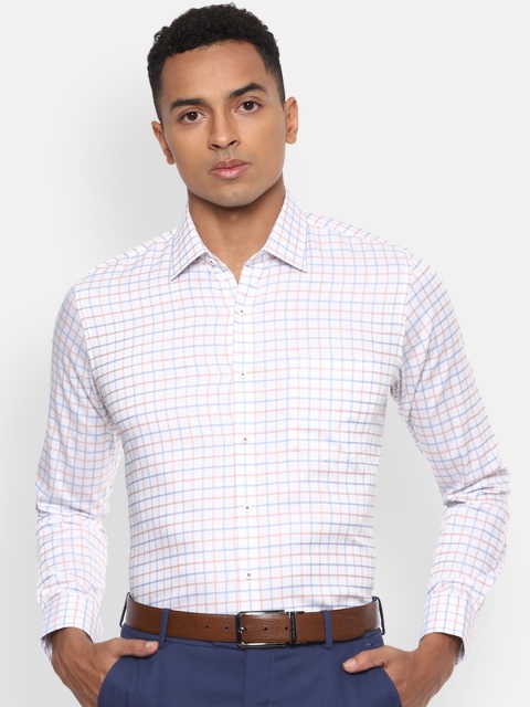 

Van Heusen Men White Slim Fit Checked Formal Shirt