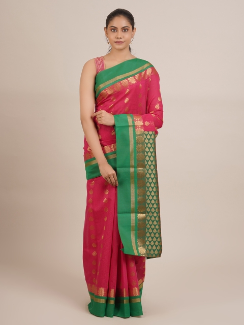 

Pothys Pink & Golden Woven Design Saree
