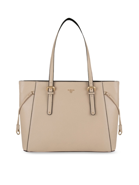 

Da Milano Beige Textured Leather Shoulder Bag