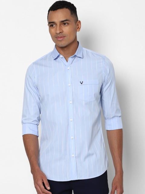 Allen Solly Men Blue & White Slim Fit Striped Casual Shirt
