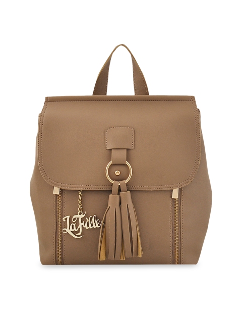 

LaFille Women Brown Solid Backpack Bag
