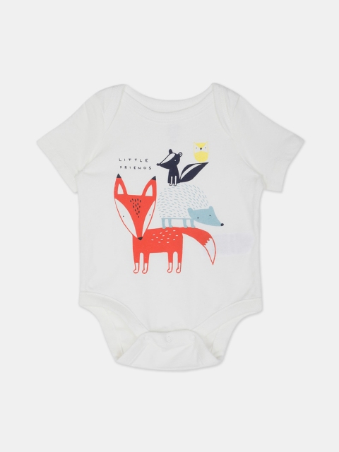 

GAP Baby White Short Sleeve Graphic Print Bodysuit