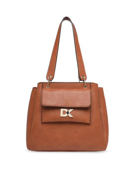 

Diana Korr Tan Brown Solid Shoulder Bag