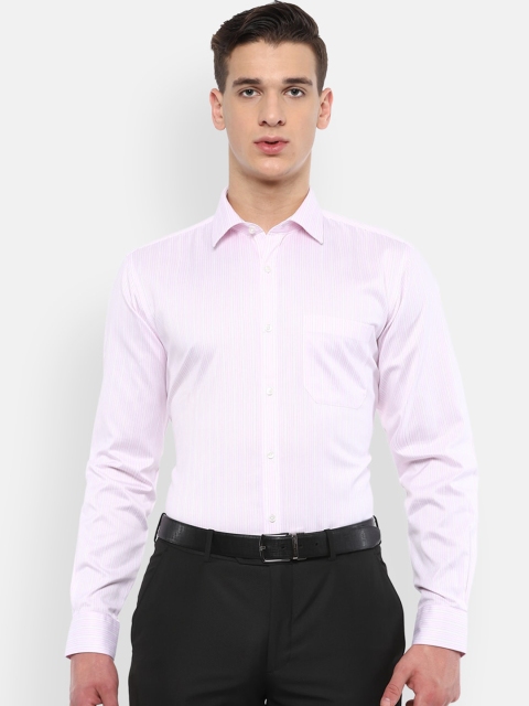 

Van Heusen Men Pink Regular Fit Striped Formal Shirt