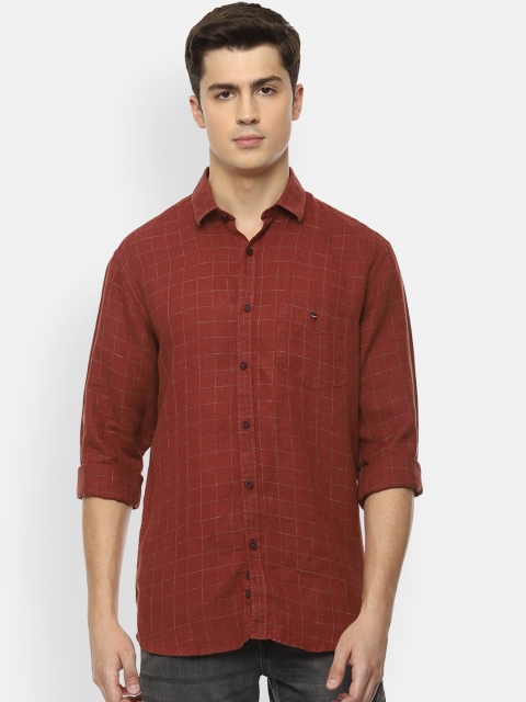 

Louis Philippe Sport Men Brown & Grey Slim Fit Checked Casual Shirt