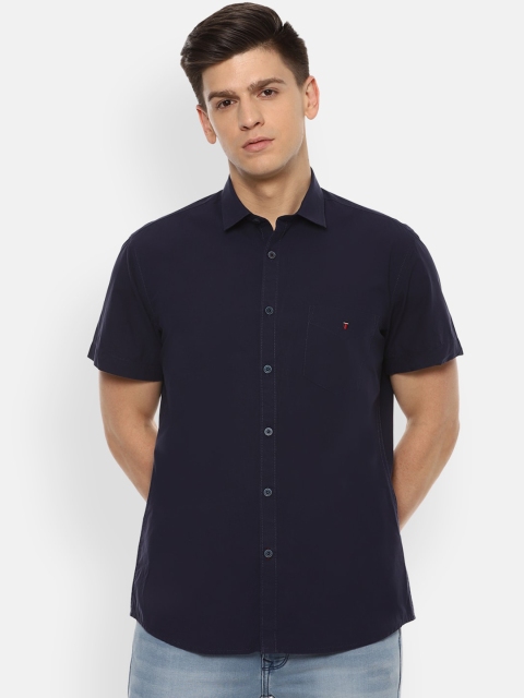 

Louis Philippe Sport Men Navy Blue Slim Fit Solid Casual Shirt