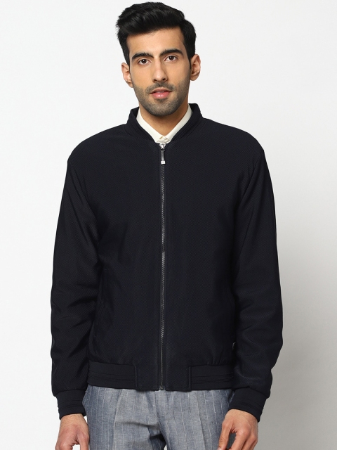 

Blackberrys Men Black Slim Fit Solid Bomber