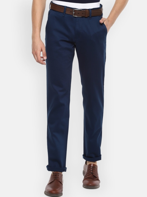 

Louis Philippe Sport Men Navy Blue Slim Fit Solid Regular Trousers