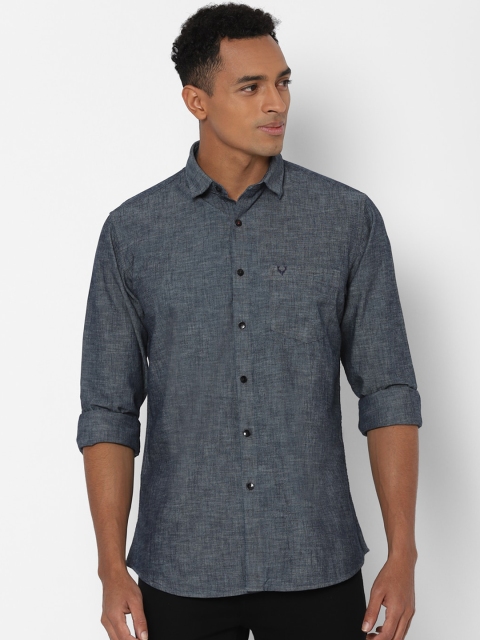 

Allen Solly Men Blue Cotton Slim Fit Self Design Casual Shirt