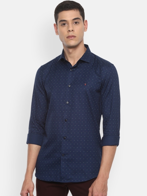 

Louis Philippe Sport Men Navy Blue & White Slim Fit Printed Casual Shirt