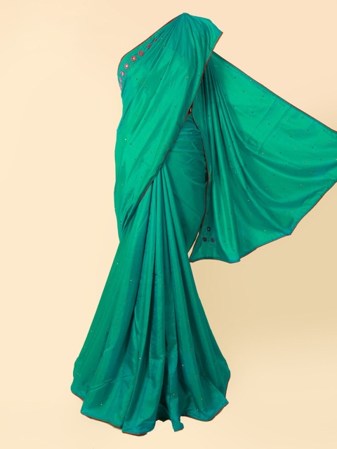 

Pothys Green Embellished Art Silk Saree