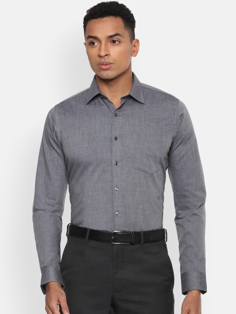 

Van Heusen Men Grey Slim Fit Solid Casual Shirt