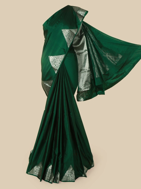 

Pothys Green Solid Saree