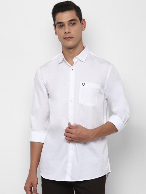

Allen Solly Men White Slim Fit Solid Casual Shirt