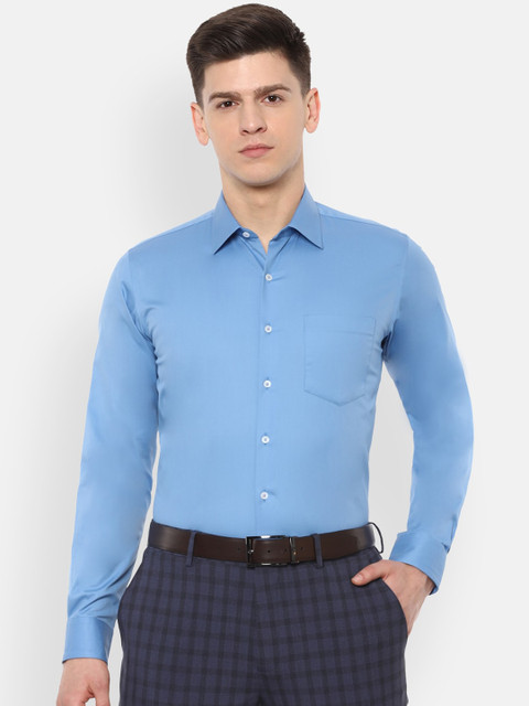 

Van Heusen Men Blue Slim Fit Solid Casual Shirt