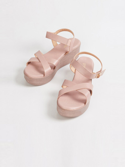 

Ginger by Lifestyle Women Pink Solid Sandals