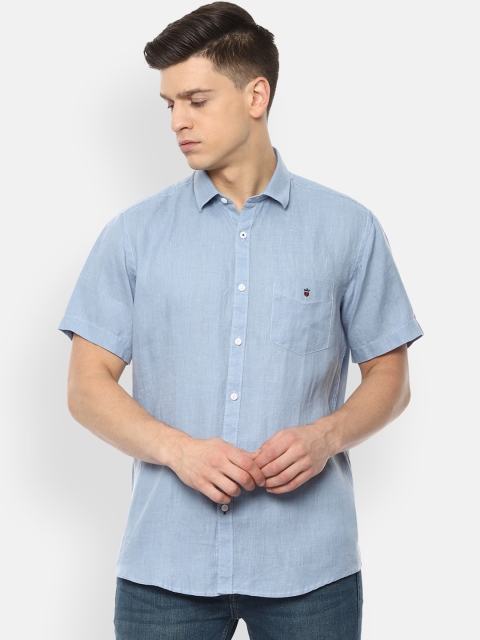 

Louis Philippe Sport Men Blue Hemp Slim Fit Solid Casual Shirt