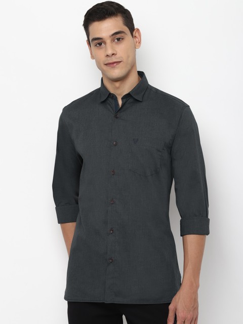 

Allen Solly Men Grey Slim Fit Solid Casual Shirt