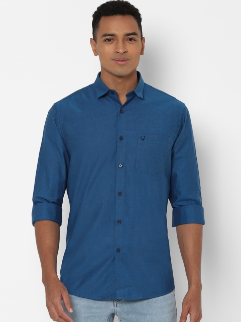 

Allen Solly Men Teal Blue Slim Fit Solid Casual Shirt