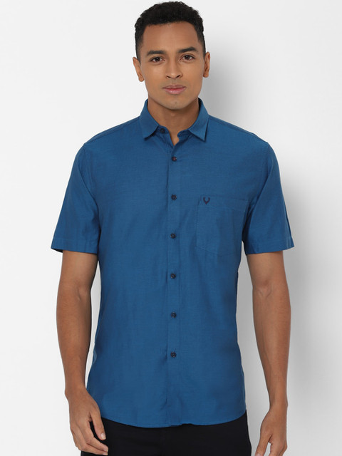 

Allen Solly Men Teal Blue Slim Fit Solid Casual Shirt