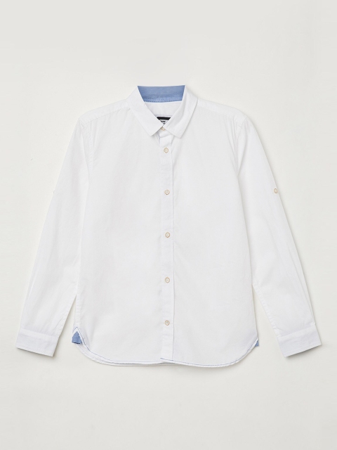 

Fame Forever by Lifestyle Boys White Slim Fit Solid Casual Shirt